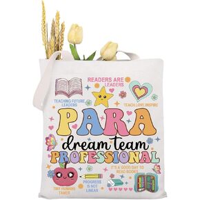 MAOFAED Paraprofessional Gift Teacher Aide Gift Para Appreciation Gift Paraprofessional Dream Team Tote Bag