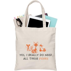 BDPWSS Fox Tote Bag Fox Lover Gift Yes i Really Do Need All These Foxes Funny Foxes Themed Shoulder Handle Bag