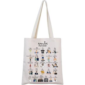 MNIGIU S-cru-bs Tote Bag S-cru-bs TV Show Inspired Gift S-cru-bs Canvas Bag S-cru-bs Show Fans Gift