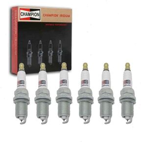 6 pc Champion Iridium Spark Plugs compatible with Jeep Grand Cherokee 3.7L V6 2005-2010