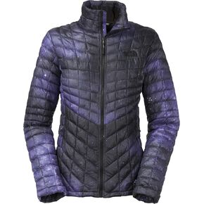 The North Face Thermoball Full Zip Jacket - Women's Garnet Purple Galactic Print Small
