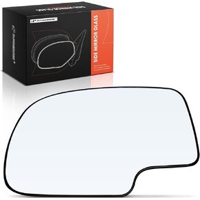 A-Premium Left Driver Side Non-Heated Mirror Glass Compatible with 1999-2007 Chevy Silverado, Tahoe, Suburban, Avalanche & GMC Sierra, Yukon & Cadillac Escalade, Escalade ESV/EXT, Replace# 12477843