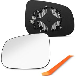 Passenger Side Mirror Replacement for 2014-2015 Volvo S60 S80, 2015-2018 V60, for 2013-2018 Jaguar XJ XF Right Side Mirror Glass, Power Heated Chrome with Backing Plate
