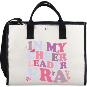 XYANFA In My Cheerleader Era Tote Bag Cheerleader Gift Cheerleading Coach Team Cheer Girl Mom Cheer Lover Tote Bag