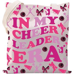 XYANFA In My Cheerleader Era Tote Bag Cheerleader Gift Cheerleading Coach Team Cheer Girl Mom Cheer Lover Tote Bag in Kuwait