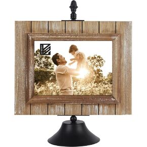 Li'Shay 7x5 Picture Frame Farmhouse Pedestal Frame for Standard Sized Photo