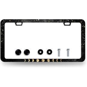 Camo Printed License Plate Frame Grey Camouflage License Plate Holder for Front and Rear Car Tags Stainless Steel Funny License Plate Cars Auto Parts Decoration 6.3 X 12.2 Inch