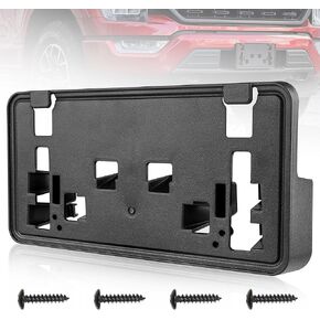 RED WOLF Front License Plate Bracket Compatible with 2021 2022 2023 Ford F150 2.7L, 3.0L, 3.5L V6 Install Front Bumper License Plate Holder Accessories Replace #ML3Z-17A385-BB w/Screws