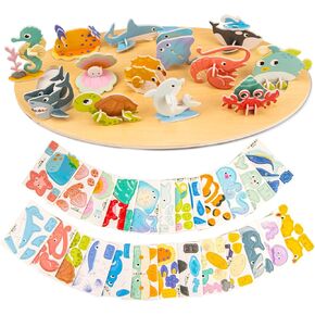 3D Puzzles for Teen, 25 PCS Educational Cartoon 3D Puzzle Kit, Engaging 3-D Puzzles Set for Teenagers Constructible, Ideal Fun Art Crafts Birthday for Adolescents, Airplane Themed