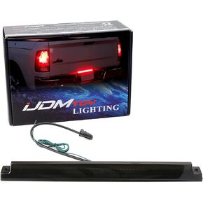 iJDMTOY Smoked Lens 54-SMD Full LED Tailgate ID Lightbar w/ F1 Strobe Flash Feature Compatible With 2006-up Dodge RAM 1500 2500 3500 Heavy Duty