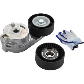 90K-38323 (2PCS 38323+38018) Serpentine Belt Tensioner Kit Without Belt Fit For 06-22 Chrysler 300/Aspen Dodge Charger/Magnum/Durango Jeep Commander OE#90K-38323B 90K-38323A 90K-38323E
