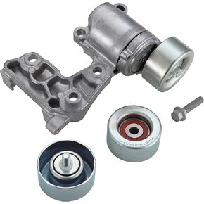 binopoly 90K-38411 (3PCS 38411+36173+36174) Drive Belt Tensioner Kit Without Belt For Toyota 4 Runner 04-09/FJ Cruiser 07-09/Tacoma 05-15/Tundra 05-10 OE# DBK070834