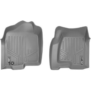 MAXLINER Floor Mats 1st Row Liner Grey for 1999-2007 Silverado/Sierra 1500/2500/3500/2000-2006 Tahoe/Yukon/Suburban/Yukon XL/Avalanche