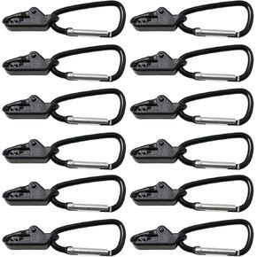 12PCS Small Clamp Tarp Awning Clamp Set Tarp Clips Crocodile Tent Awning Clamps Set Trap Clips Jaw Tent Snaps Camping Clamp Clips Lock Grip Instant Clip for Camping Canopy Tarps Caravan