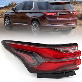Huray Left LED Outer Tail Light Assembly Fit for Chevy Traverse 2022 2023 2024, LH Taillight w/Bulbs OE Style Tail lamp Rear Brake Lamp Replacement for 86785340 85133095 GM2804151 Driver Side