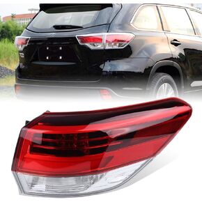 FEIDKS Left Outer Tail Light Rear Lamp Assembly Compatible with Toyota Highlander 2017-2019 Driver Side 815600E161 TO2804143