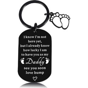 New Dad Gifts First Time, Gender Reveal Ideas, New Dad Gifts, Cool Keychain Gifts for New Dad, Pregnancy Announcement for Husband, First Time Dad Gifts, Daddy to Be Gifts, Baby Announcements Ideas