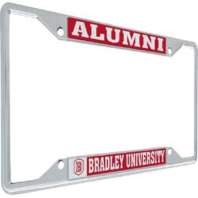 Desert Cactus Bradley University BU Braves Metal License Plate Frame for Front or Back of Car Officially Licensed (Alumni)