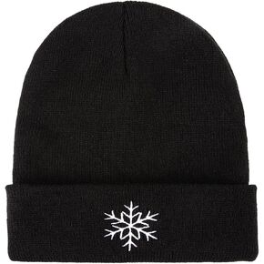 Beanie Hat for Men & Women,Knitted Winter Hat,Men's Winter Hat,Knit Hat,Mens Beanies,Brimless Hat,Unisex (B) Black