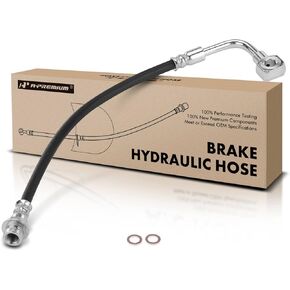 A-Premium Front Driver Brake Hydraulic Hose Compatible with Select Chevy Models - Corvette 1994 1995 1996 - Replace# 17999661