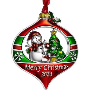 Christmas Tree Ornaments Snowman Decorative Hanging 2024 Holiday Keepsake Gift Pendant Home Decor Christmas Decorations Xmas Gifts (Snowman)