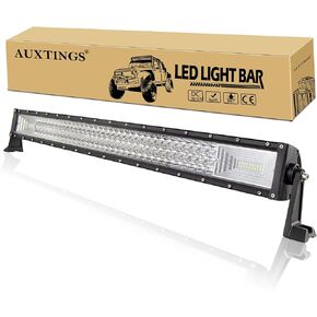 AUXTINGS 32 inch 405W LED Light Bar 7D Lens Spot Flood Combo Beam Waterproof Dual Row LED Work Diving Lights for Jeep Off Road ATV AWD SUV 4WD 4x4 Pickup
