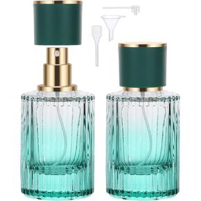 Segbeauty Travel Perfume Atomizer Refillable, 2 Packs Perfume Spray Bottle Cologne Atomize, 1.7oz/50ml Refillable Empty Glass Perfume Bottle, Fine Mist Spray Bottle Cologne Refill Bottle for Travel