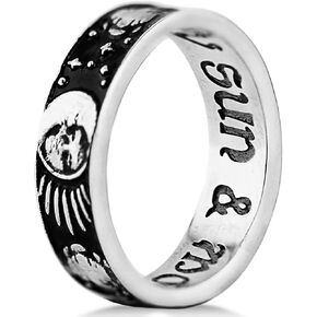 Rogue+Wolf Moon Ring | Couple Ring Set | Sun Ring | Couple Ring Set Promise Ring | Moon and Sun Ring | Moon and Star Ring | Galazy Ring | Spin Rings for Anxiety | Celestial Ring | Sun and Moon Ring Set | Sun Moon Ring | Silver Moon Ring | Spinny Ring