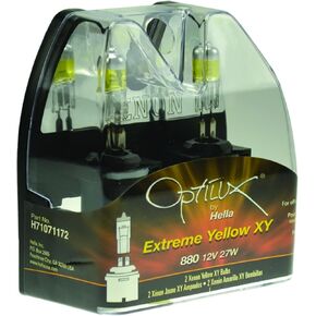 HELLA H71071172 Optilux XY Series 880 Xenon Yellow Halogen Bulbs, 12V, 27W, 2 Pack