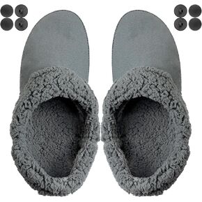 Endoto Fuzzy Inserts for Croc Replacement Fur Fluffy Fleece Liners Winter Warm Inner Lining Socks for Men and Women(Grey)