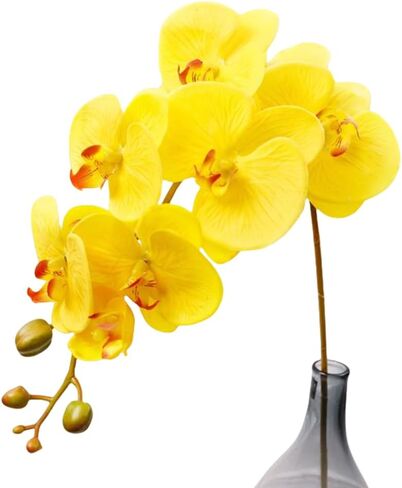 Corkwaw 50 Pcs Orchid Petals Artificial Decorations Orchids Heads Flowers Faux Silk Phalaenopsis Butterfly Flower Heads for Handmade DIY Home Wedding Party Decoration (Blue) in Saudi Arabia