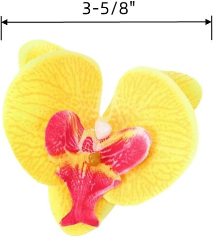 Corkwaw 50 Pcs Orchid Petals Artificial Decorations Orchids Heads Flowers Faux Silk Phalaenopsis Butterfly Flower Heads for Handmade DIY Home Wedding Party Decoration (Blue) in Saudi Arabia