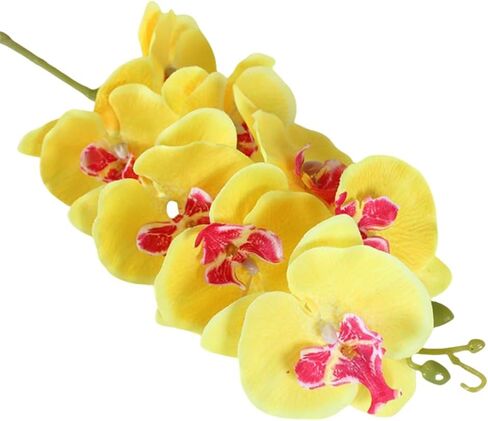 Corkwaw 50 Pcs Orchid Petals Artificial Decorations Orchids Heads Flowers Faux Silk Phalaenopsis Butterfly Flower Heads for Handmade DIY Home Wedding Party Decoration (Blue) in Saudi Arabia