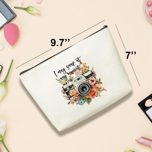 VICBOU Photographer Gifts Women Photography Makeup Bag Funny Cosmetic Bag Cool Gifts for Photographers Photography Gifts for Women Graduation Birthday Gifts for Girl Sister Photo Lovers Friend Bestie in Kuwait