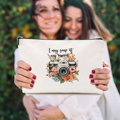 VICBOU Photographer Gifts Women Photography Makeup Bag Funny Cosmetic Bag Cool Gifts for Photographers Photography Gifts for Women Graduation Birthday Gifts for Girl Sister Photo Lovers Friend Bestie in Kuwait