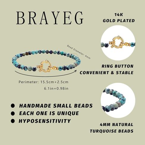 14k Plated Gold Beaded Pearl Bracelets stack, Gold Bracelets Non Tarnish Gold Pearl Bracelets Stretch for Women Bead Ball Bracelet Jewelry Gifts in Kuwait
