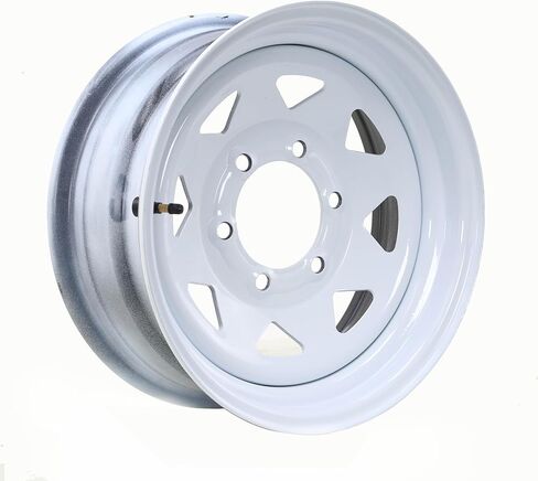 مجموعة عجلات إطارات مقطورة Free Country ST175/80D13 6-Ply C 91L 5 العروة على عجلة بيضاء PCD مقاس 4.5 بوصة، مجموعة 2 in Saudi Arabia