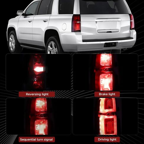 مجموعة مصابيح الذيل متوافقة مع مصباح Chevy Tahoe Suburban 3500HD 2015-2020 LED مصباح خلفي أحمر خلفي GM2800264 84467058 (جانب السائق الأيسر) in Kuwait