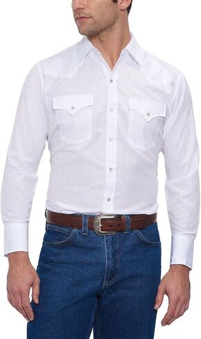 ELY CATTLEMAN Men's Long Sleeve Tone Western Shirt in Saudi Arabia