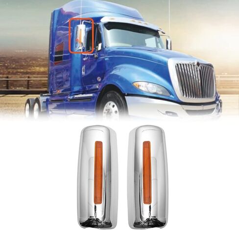 Door Mirror Cover for International Prostar Lonestar ‖ White Door Mirror Cover for 2002-2018 International, Driver & Passenger Side, (A Pair) in Kuwait
