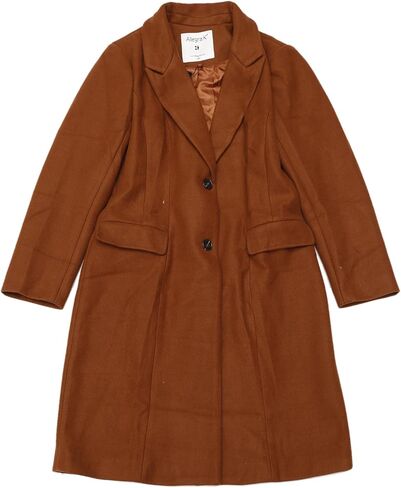 Allegra K Winter Coat for Women's Notch Lapel Mid-Long Single Breasted Overcoat Pea Coats in Saudi Arabia
