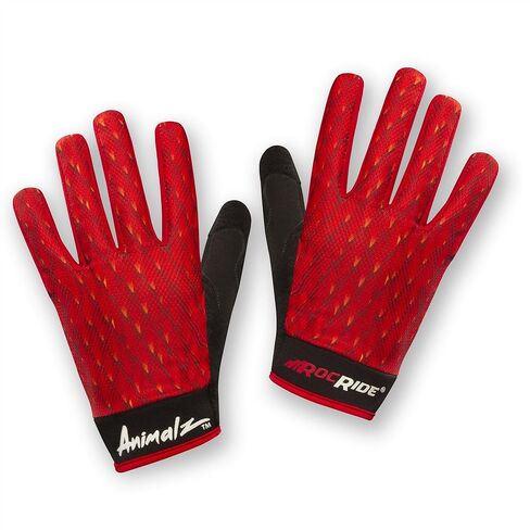 Animalz Full Finger Mens Cycling Gloves with Screen Compatible Tips. Mountain Biking, Road and BMX. Expressive Animal Print Designs. in Kuwait