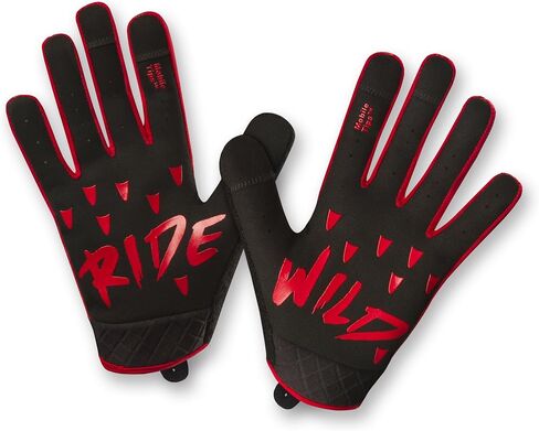 Animalz Full Finger Mens Cycling Gloves with Screen Compatible Tips. Mountain Biking, Road and BMX. Expressive Animal Print Designs. in Kuwait