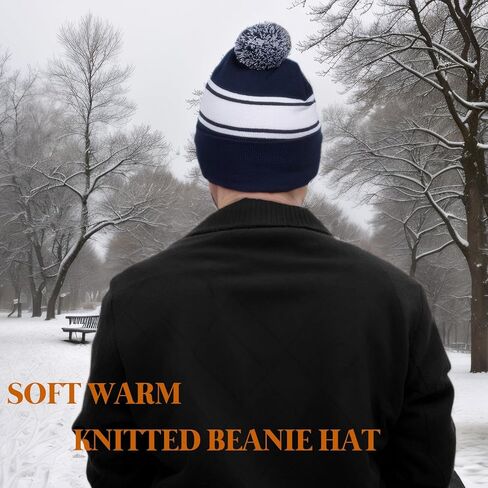 Beanie Hats for Men Women, Pom Pom Hat Soft Warm Knit Skull Cap Beanie for Women Girls Holiday Fall Winter Hats in Saudi Arabia