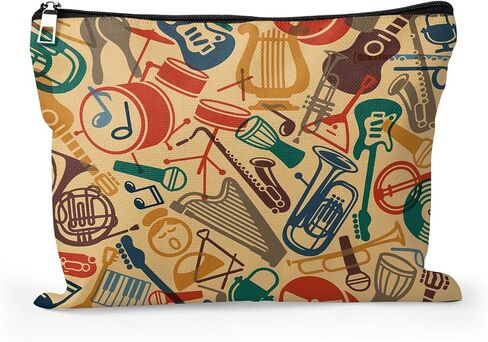 Cafl Vintage Woodland Makeup Bag Travel Large Mushroom Fern Cosmetic Bag Organizer toiletry Essentials Jewelry Skincare Zipper Bag For Women -10×8 inch in Kuwait