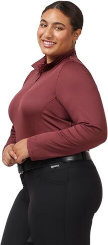 Kerrits Women's Ice Fil Lite Long Sleeve Shirt – Cooling Sun Protection Shirt for Horse Riding, Golf, Hiking in Kuwait