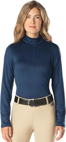 Kerrits Women's Ice Fil Lite Long Sleeve Shirt – Cooling Sun Protection Shirt for Horse Riding, Golf, Hiking in Kuwait