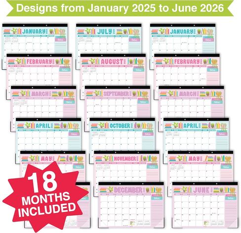 Doodle Large Desk Calendar 2025-2026 - 2025 Desk Calendar Large, Desk Calander, Small Desk Calendar 2025-2026, Large Calendar 2025-2026, Desktop Calendar, 2025 Desk Calender, 2025 Desk Calendars in Saudi Arabia