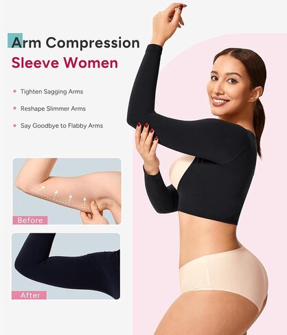 LODAY Arm Compression Sleeve Women Upper Arm Shaper Long Sleeve Shapewear Tops in Kuwait