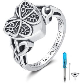 925 Sterling Silver Butterfly Rings/Butterfly Urn Rings for Ashes Celtic Knot Butterfly Ring Jewelry Gift for Women